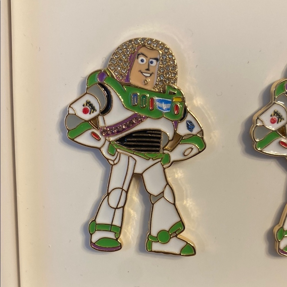 BaubleBar Disney Pixar Toy Story Buzz Lightyear Earrings Green & White - Picture 2 of 5